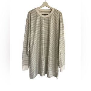 Good Counsel Hawkins White and Black Striped Long Sleeve Tee Men Size 3X NEW